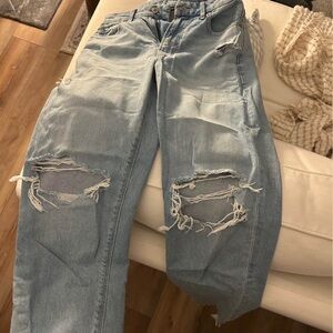 Distressed Light Blue Jeans